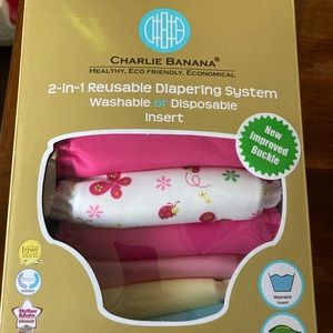 Brand new Charlie Banana reusable cloth diapers (6 +12 inserts)